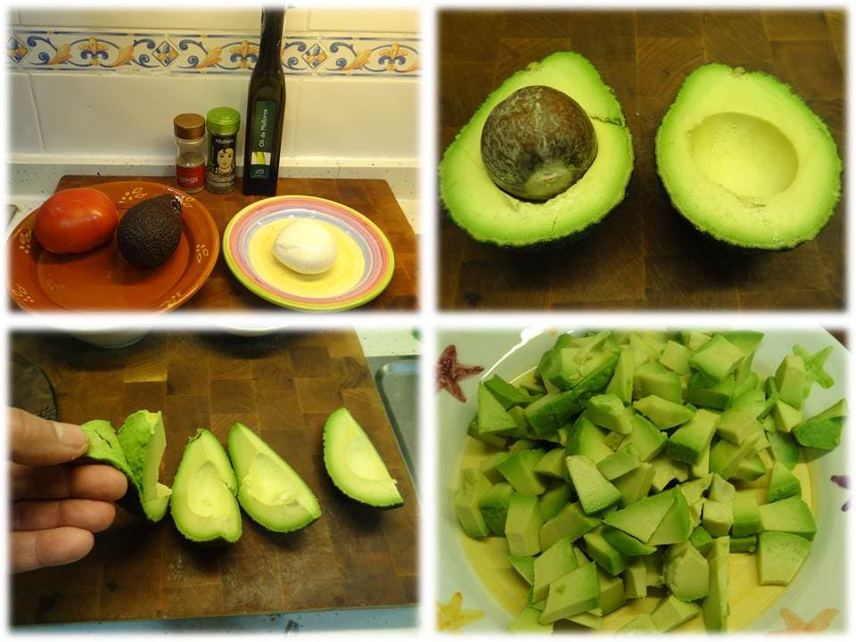 Ensalada de aguacate y mozzarella