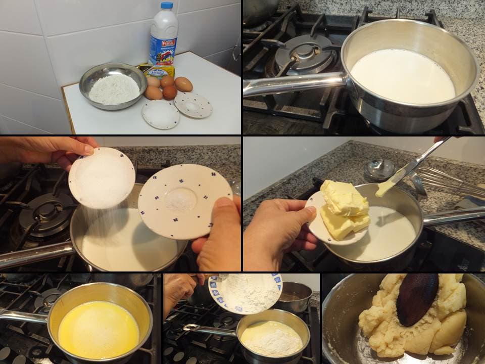 Buñuelos rellenos de trufa, crema y nata