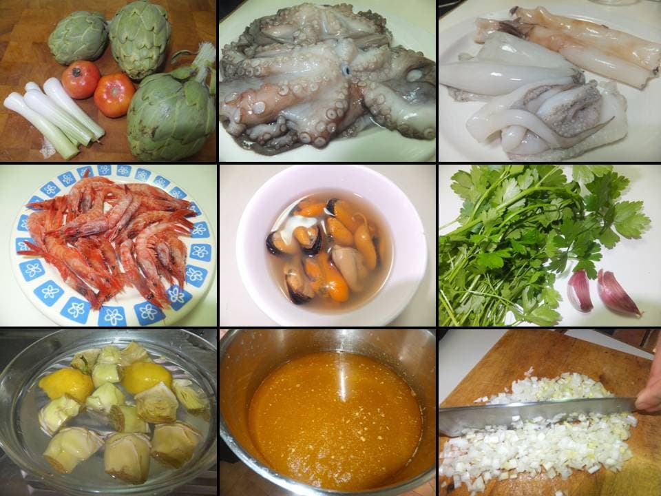 Arroz meloso con pulpo