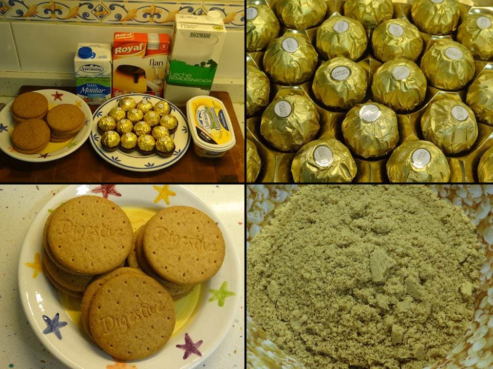 Tarta de ferrero rocher