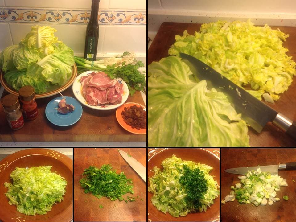 Espinagada de lomo con col